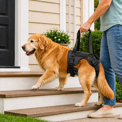 Ortekor Rear Support Dog Lift Harness for Stairs, Walks & Recovery - Padded Assist Harness for Senior, Injured & Weak-Hind-Leg Dogs