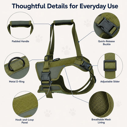 Ortekor Rear Support Dog Lift Harness for Stairs, Walks & Recovery - Padded Assist Harness for Senior, Injured & Weak-Hind-Leg Dogs