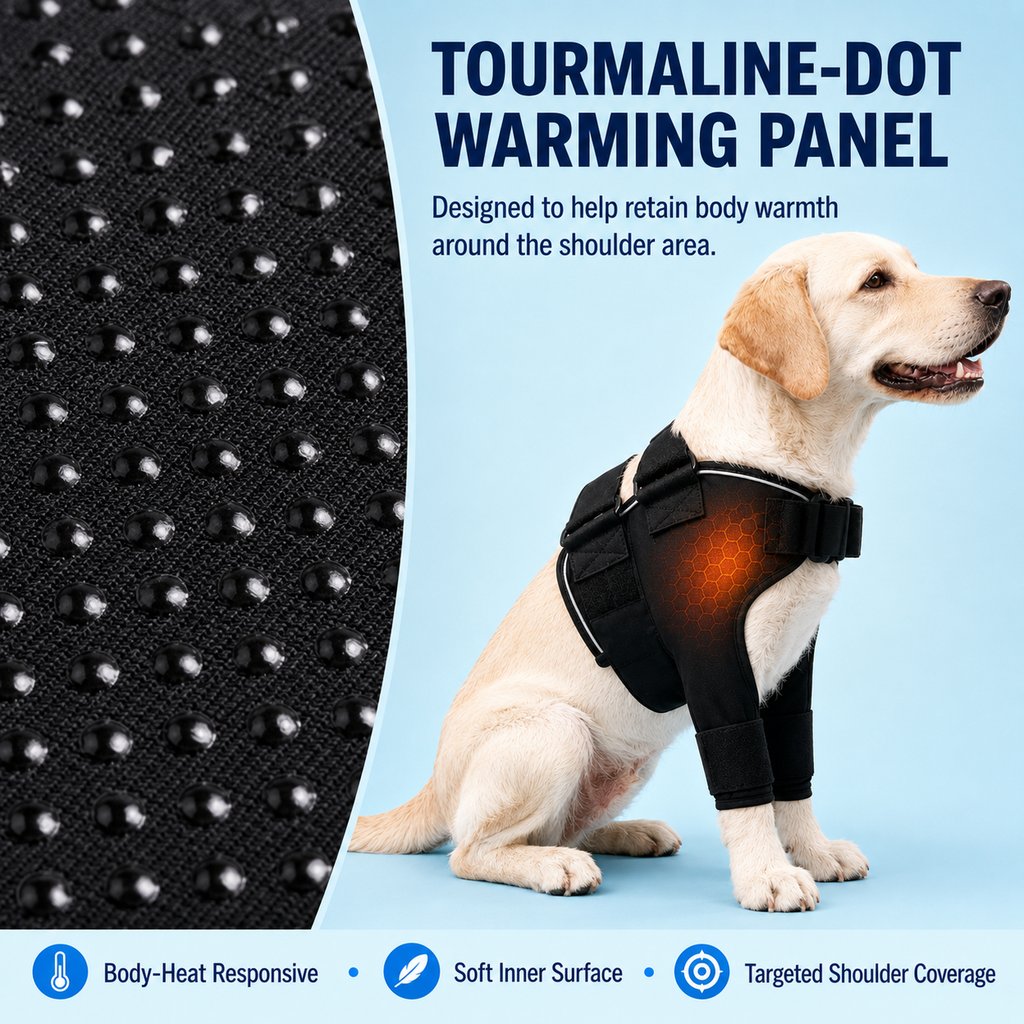 Ortekor Senior Dog Shoulder & Front Leg Support Brace for Cold Walks & Daily Comfort