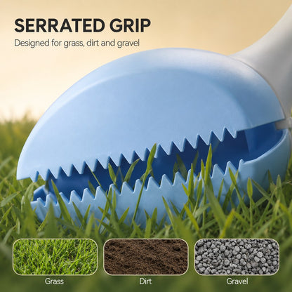 Ortekor Dog Pooper Scooper for Walks & Yard Cleanup - Bag-Lined Claw with 3 Handle Lengths for Less-Contact Pickup