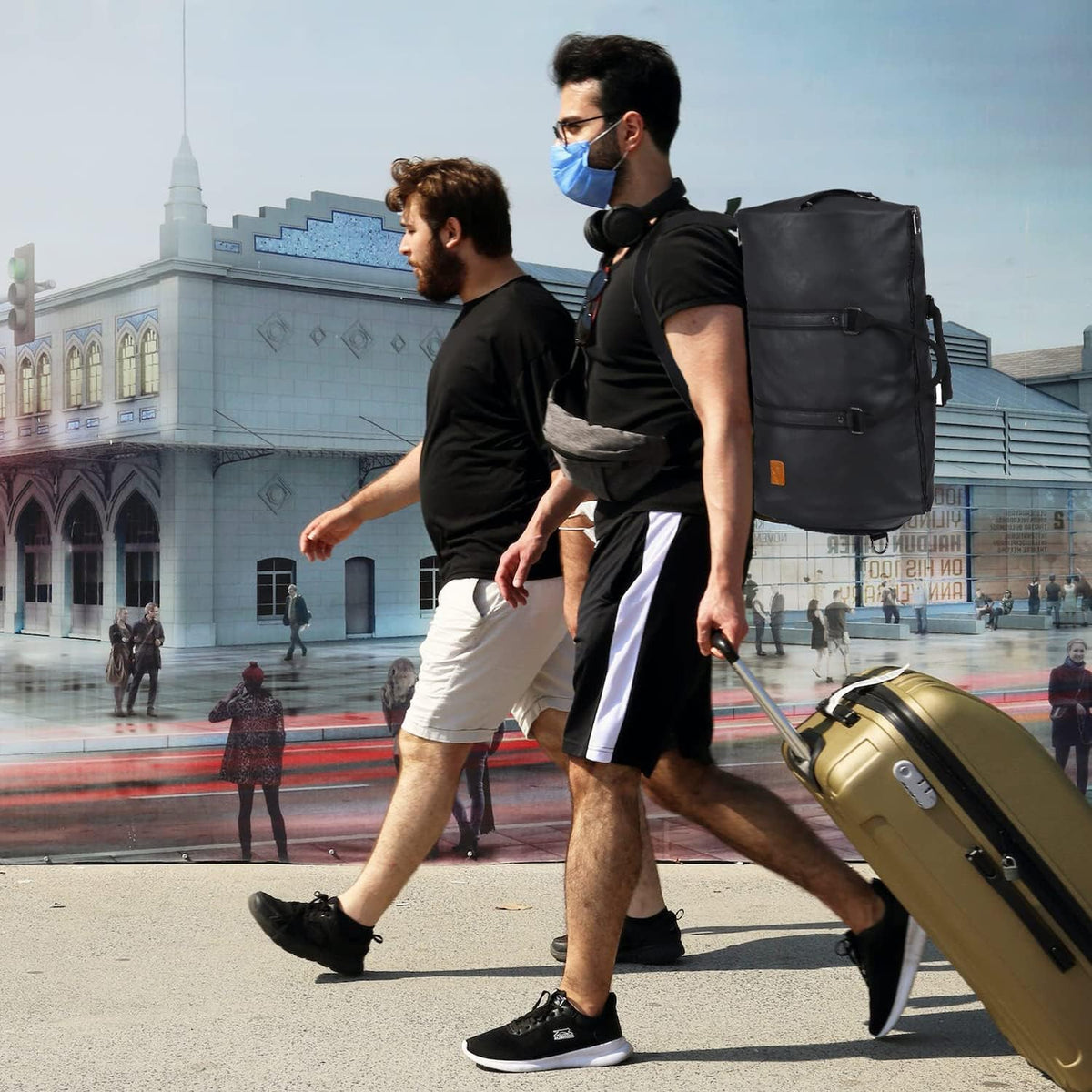 Hanging Suit Bag with Shoe Compartment – 2-in-1 Waterproof Travel Duffel for Business Trips and Weekends