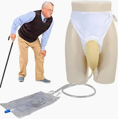 Portable Urinal Bag with Drainage Tube for Men & Women | Medical-Grade Silicone Incontinence Solution for Bedridden, Post-Surgery, Travel