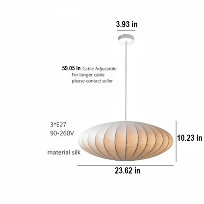 Chandelier with Fabric Shades and Crystal Accents for Dining Room, Bedroom, Living Room | Elegant Hanging Light Fixture with Multi-Tier Desi