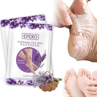 Lavender Foot Peel Treatment for Smooth Soft Feet – Removes Rough Dry Cracked Heels Dead Skin & Calluses Natural Exfoliating Booties
