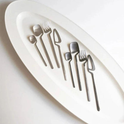 Dining Flatware Set 304 Stainless Steel Hollow Handle Fork Knife Spoon Service for 4 6 12 Modern Table Setting Silver Black Gold Rose Gold