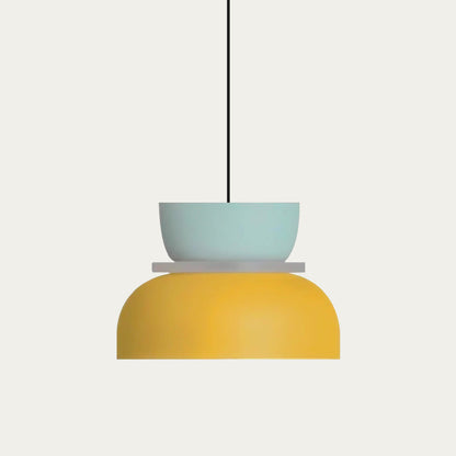Dual-Layer Overhead Fixture 11.4 in Aluminum Acrylic Nordic Style Kitchen Dining Living Bedroom Suspended Drop Light for Small Spaces Contem