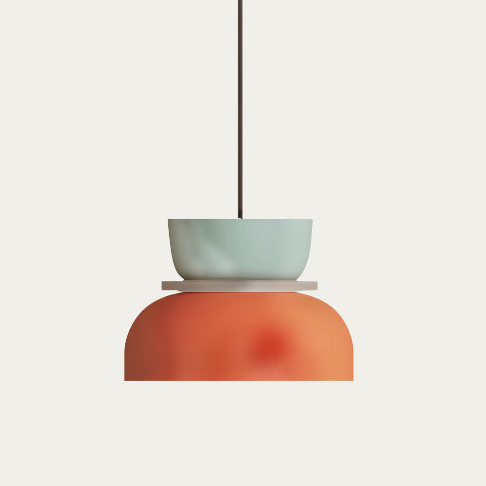 Dual-Layer Overhead Fixture 11.4 in Aluminum Acrylic Nordic Style Kitchen Dining Living Bedroom Suspended Drop Light for Small Spaces Contem