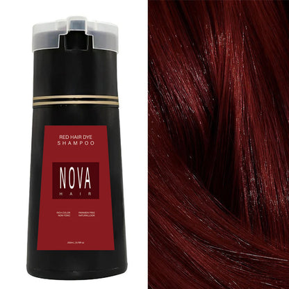 Hair Color Shampoo – Ammonia-Free Gray Coverage in 10 Minutes – Enriched with Fo-ti, Ginseng & Mushroom Extract for Healthy Shine