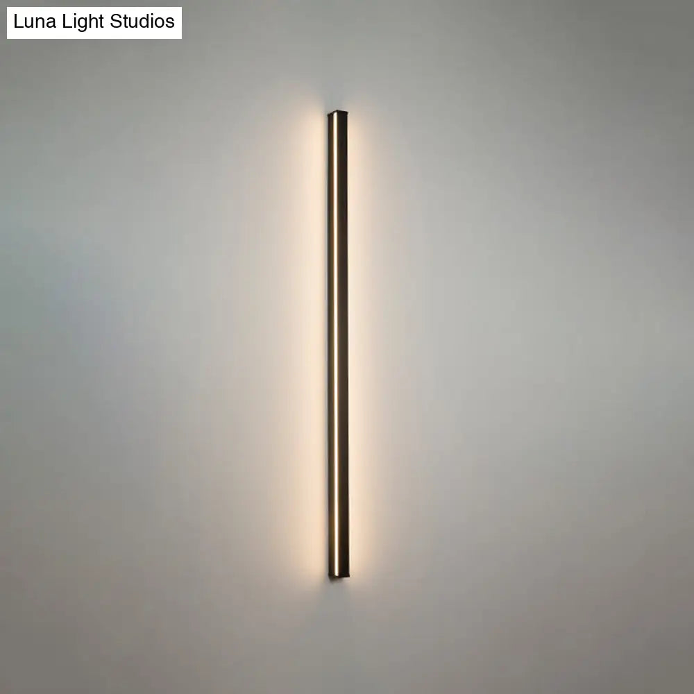 Modern Black LED Wall Light Fixture – Vertical or Horizontal Install for Hallway, Bedroom & Living Room