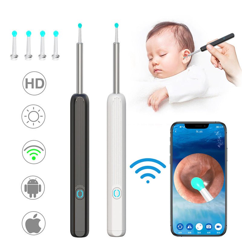 Wireless Ear Cleaning Camera with HD Scope and Silicone Tip for iPhone & Android Safe Wax Removal Tool