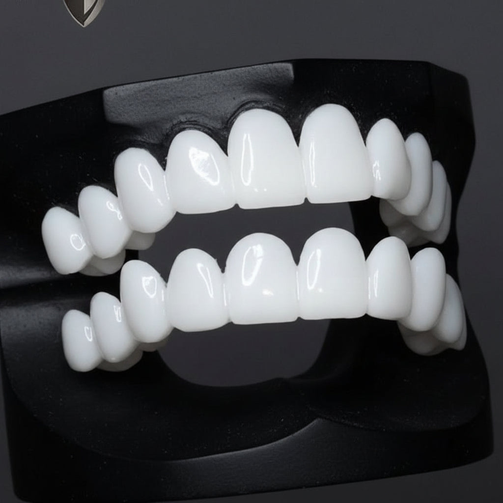 Snap-On Teeth Veneers for Upper Teeth | Temporary Cosmetic Dental Cover for Bright Confident Smile | Reusable Prosthetic Cap with Natural