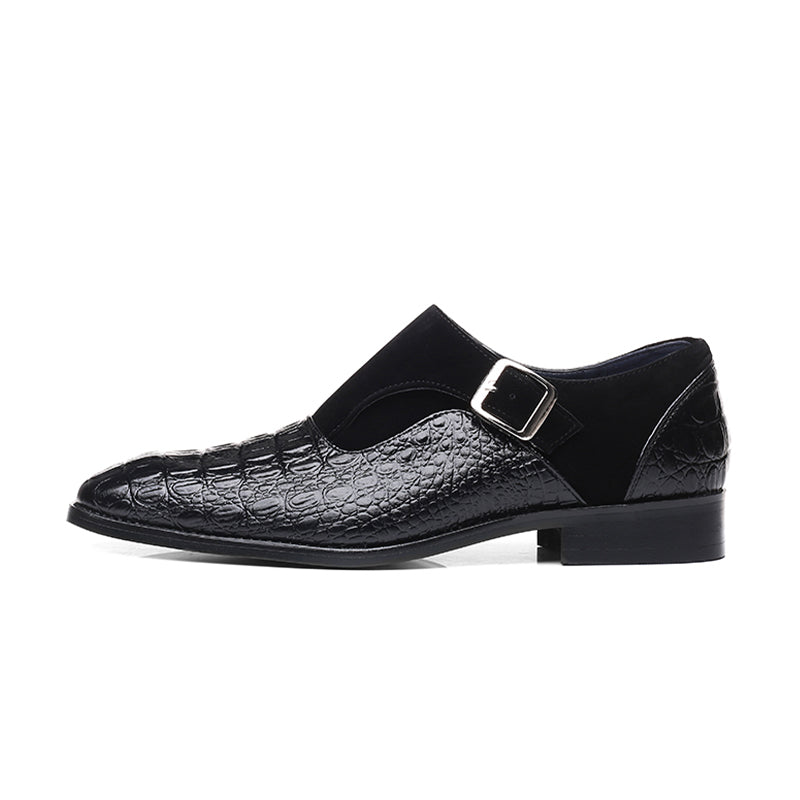 Men's Textured Faux-Leather Oxford Shoes – Classic Lace-Up Business & Formal Footwear for Weddings, Office & Special Occasions