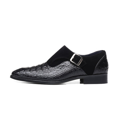 Men's Textured Faux-Leather Oxford Shoes – Classic Lace-Up Business & Formal Footwear for Weddings, Office & Special Occasions