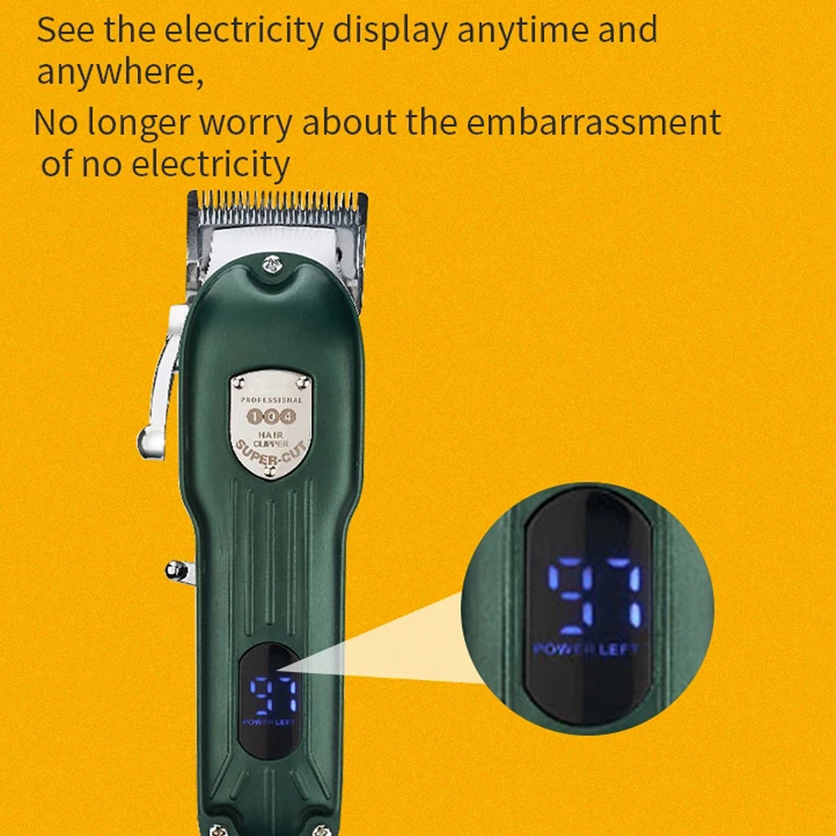 Cordless Pet Grooming Clippers with Quiet Motor & Steel Blades for Dogs & Cats – Rechargeable Trimmer Kit with LED Display