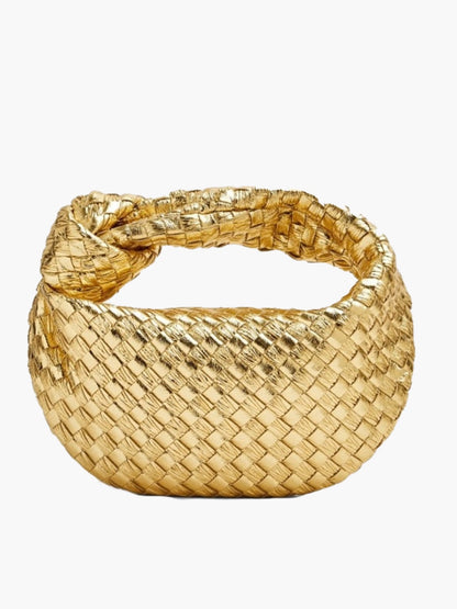 Woven Mini Handbag Crossbody Purse with Strap for Women – Compact Shoulder Bag for Everyday, Beach & Nights Out