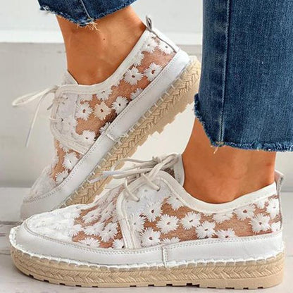 Women's Orthopedic Floral Embroidered Slip-On Shoes with Arch Support for All-Day Walking Comfort & Pain Relief