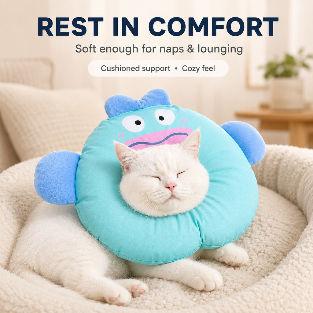Ortekor Soft Cat Recovery Collar for Eating & Sleeping - Adjustable Cone Alternative
