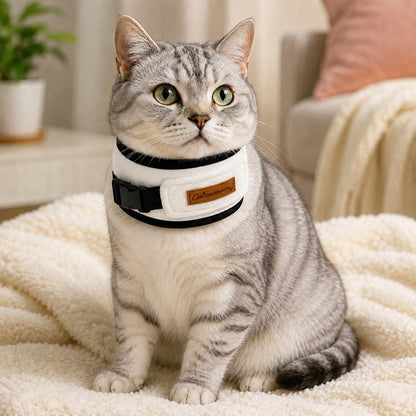 Ortekor Soft Cat Recovery Collar for Post-Surgery Care - Adjustable Anti-Lick Fleece Neck Wrap