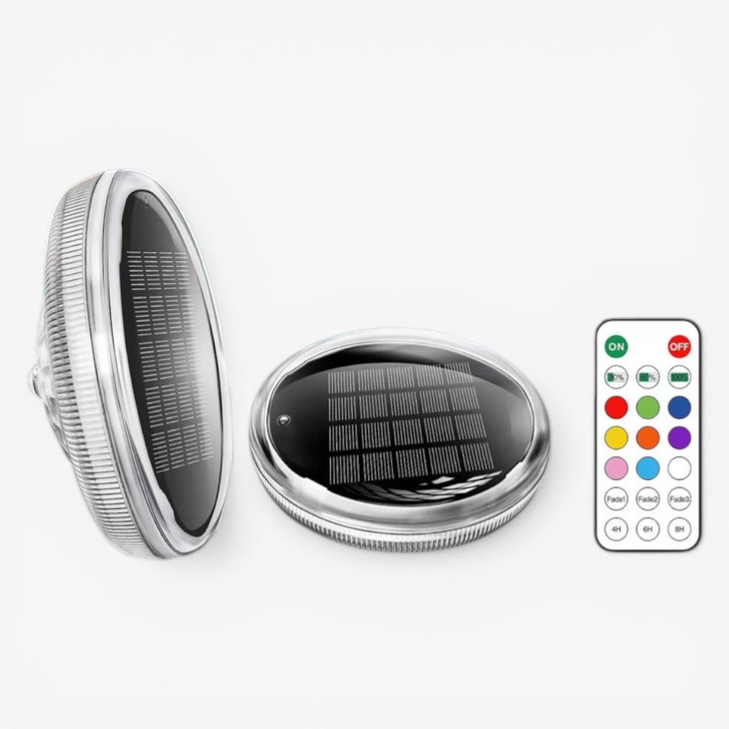 Waterproof LED Pool Float Light with Remote – Solar Powered, 9 Colors, Timer & Auto-On for Swimming Pools
