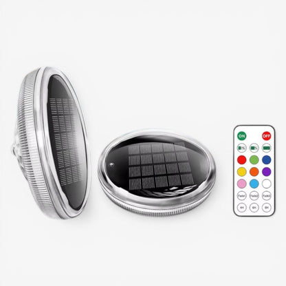 Waterproof LED Pool Float Light with Remote – Solar Powered, 9 Colors, Timer & Auto-On for Swimming Pools