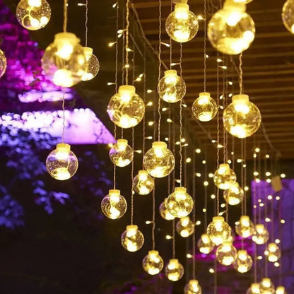 Solar-Powered LED String Lights 10 Feet Automatic Dusk-to-Dawn for Backyard Deck Porch Outdoor Entertaining Weatherproof Design