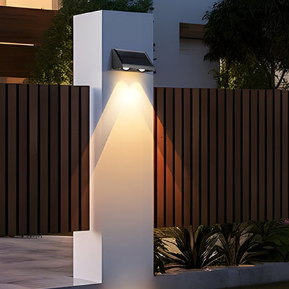 Solar LED Outdoor Sconce Black Waterproof Up Down Wall Light for Patio Garden Entrance Facade