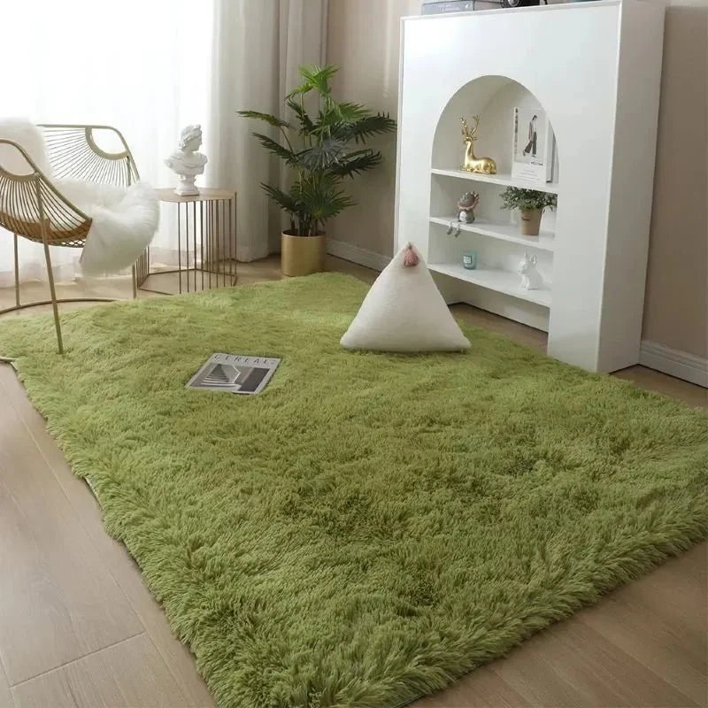 Plush Shag Area Rug for Living Room & Bedroom - Soft Non-Slip Floor Mat Polyester Carpet Runner for Home Decor