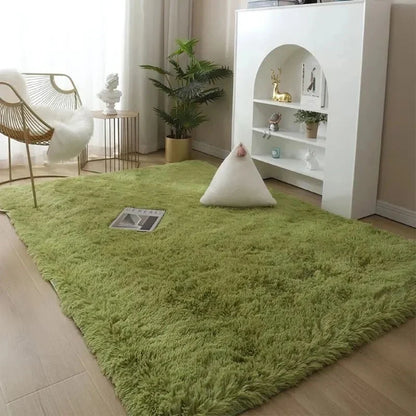 Plush Shag Area Rug for Living Room & Bedroom - Soft Non-Slip Floor Mat Polyester Carpet Runner for Home Decor