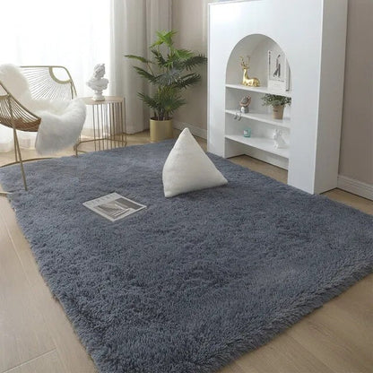 Plush Shag Area Rug for Living Room & Bedroom - Soft Non-Slip Floor Mat Polyester Carpet Runner for Home Decor