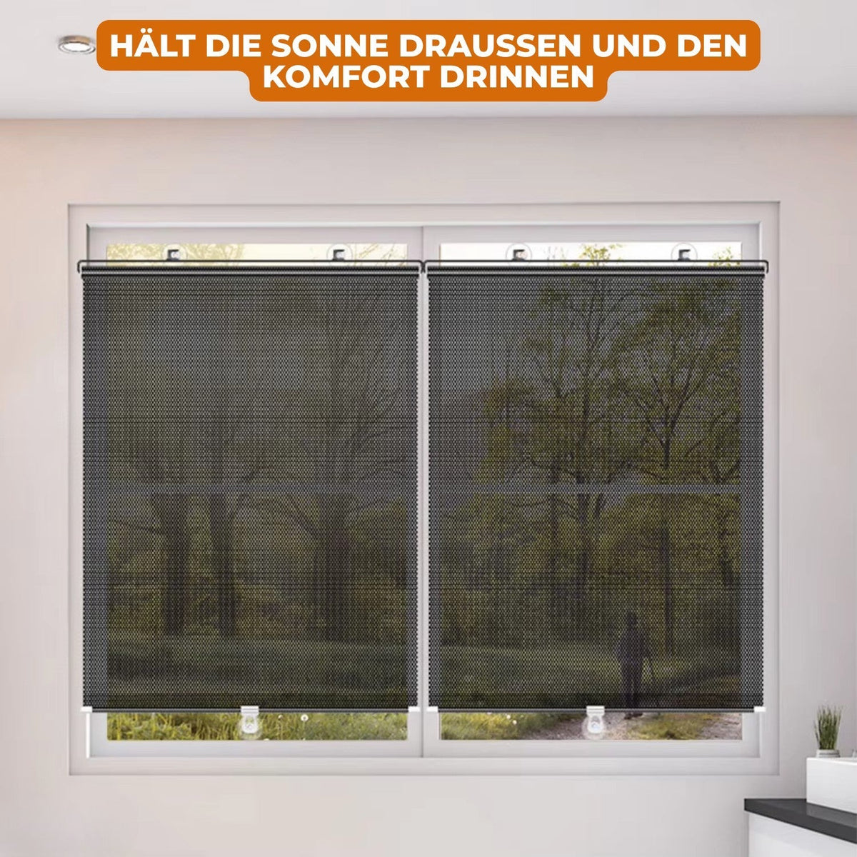 UV-Blocking Window Shade with No-Drill Installation