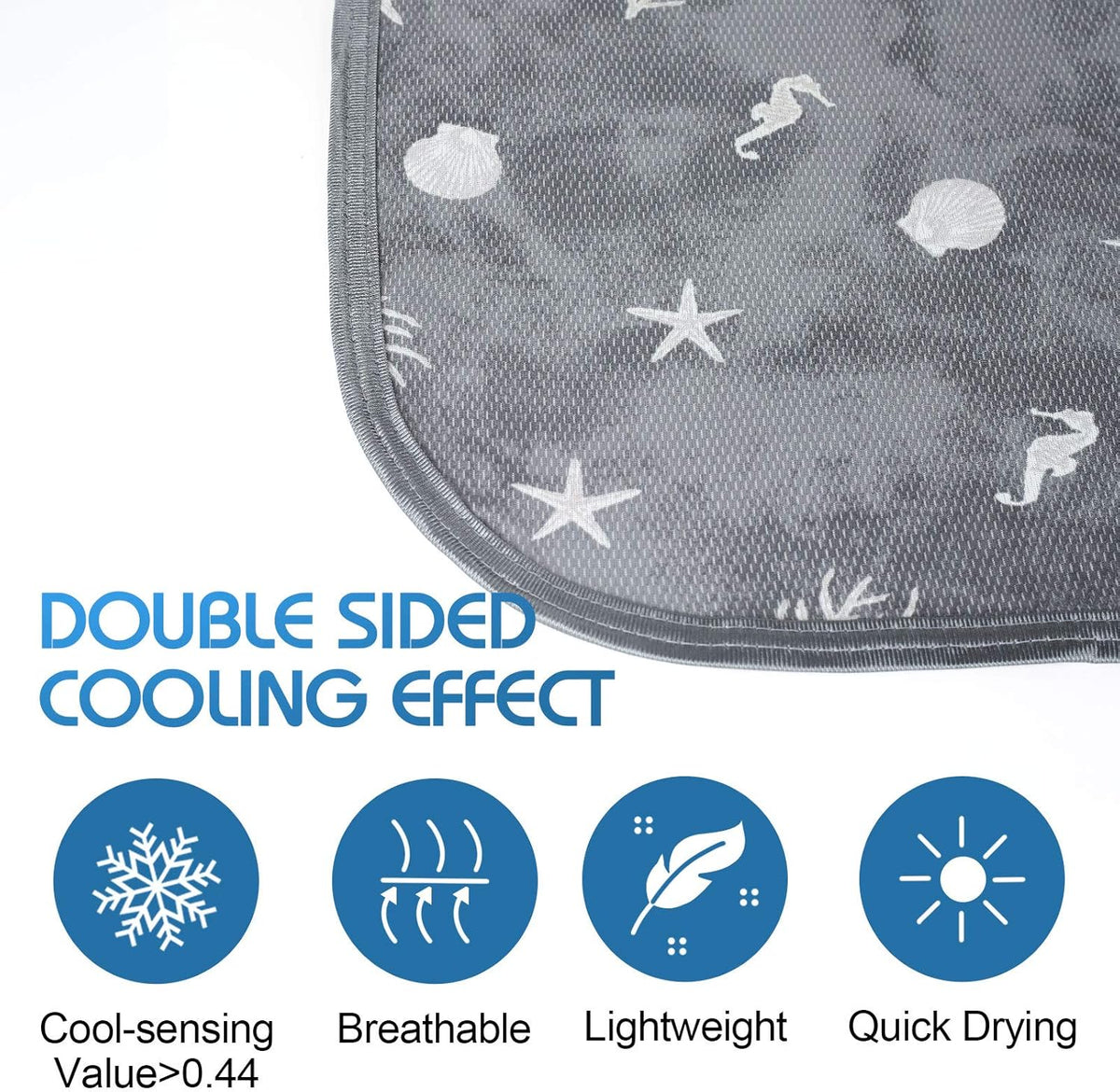 Coastal Comfort | Direct Cooling Throw Blanket with Double-Sided Effect | Lightweight & Breathable for Hot Sleepers