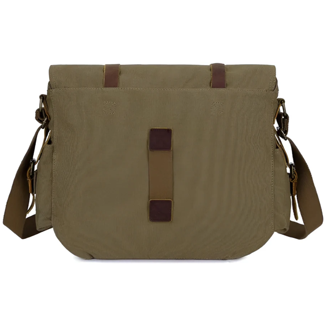 Men's Canvas Shoulder Bag with Multiple Pockets for Everyday Carry and Travel | Hands-Free Sling Pack for Phone Wallet Keys | Adjustable Str