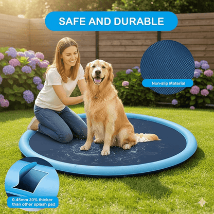 Interactive Dog Splash Pad with Built-in Sprinklers | Durable Water Mat for Cooling Fun on Hot Days