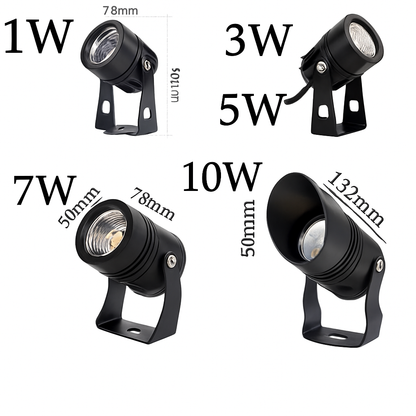 Outdoor LED Garden Spotlight Waterproof IP65 Rated with Adjustable Brightness for Landscape Yard Pathway Accent Lighting 110V 220V 12V