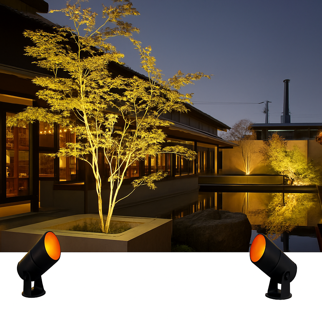 Outdoor LED Garden Spotlight Waterproof IP65 Rated with Adjustable Brightness for Landscape Yard Pathway Accent Lighting 110V 220V 12V