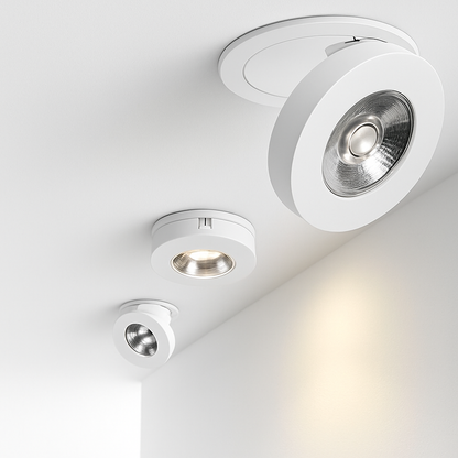 Adjustable Recessed LED Spotlight – Round Aluminum Downlight for Ceilings, Dimmable Accent Lighting for Kitchen, Living Room, Hallway &