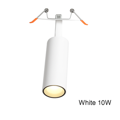 Directional Recessed LED Tube Ceiling Light Spotlight for Kitchen Living Room Bedroom Modern Black White Downlight Fixture 7W 10W 20W 30W