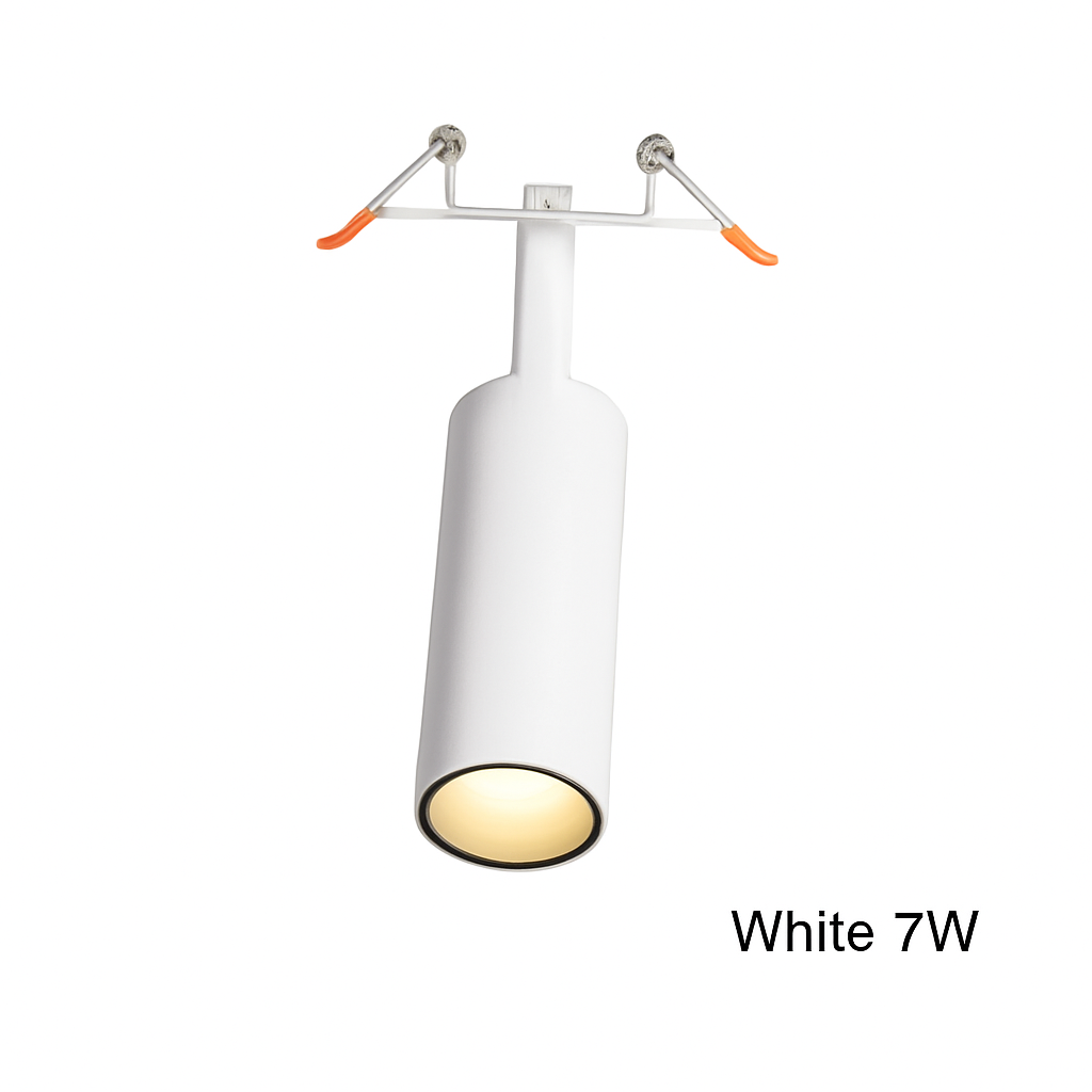 Directional Recessed LED Tube Ceiling Light Spotlight for Kitchen Living Room Bedroom Modern Black White Downlight Fixture 7W 10W 20W 30W