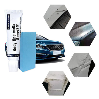 Car Paint Repair Compound Kit with Professional Applicator Sponge for Removing Surface Imperfections & Restoring Shine on Automotive Clear C