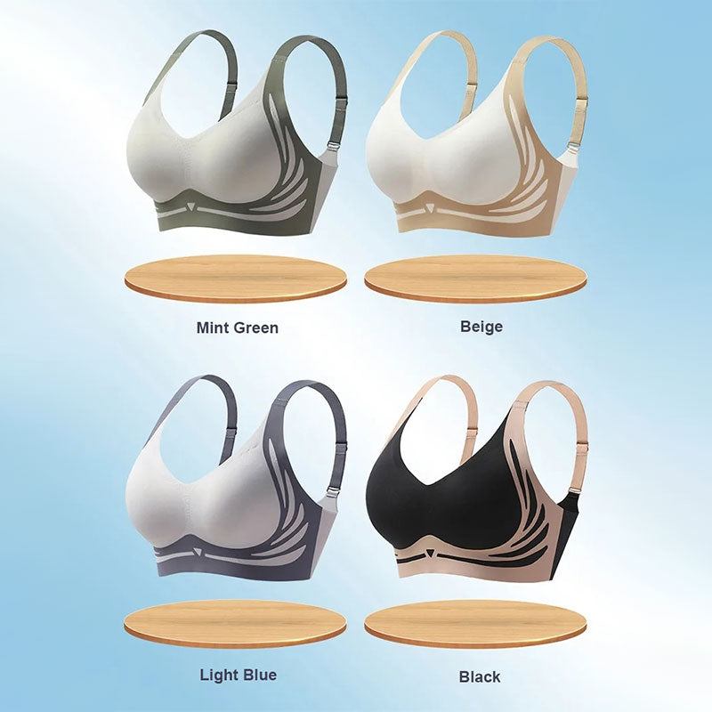 Wireless Lift Bra for Women | Supportive Push-Up Design with Anti-Sag Technology for Everyday Comfort and Cleavage | Adjustable Soft-Cup Und