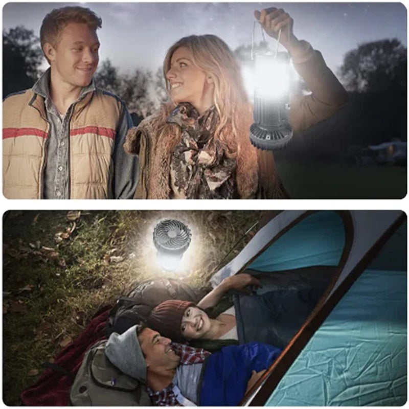 Adventure Series | Outdoor Fan with Solar Light & Portable Design | Perfect for Camping and Outdoor Comfort