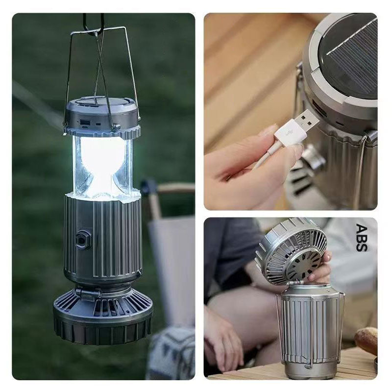 Adventure Series | Outdoor Fan with Solar Light & Portable Design | Perfect for Camping and Outdoor Comfort