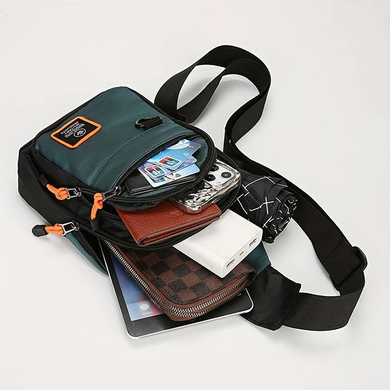 Compact Crossbody Bag with Organized Compartments & Weather-Resistant Shell for Daily Commute