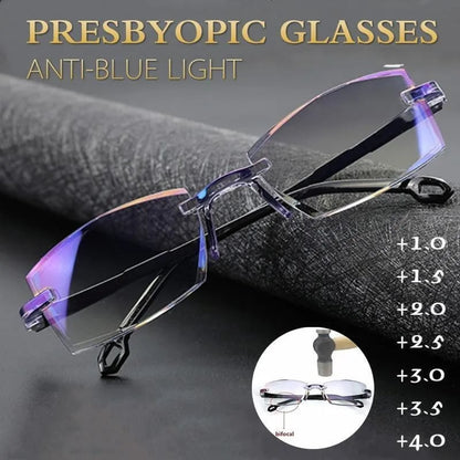 Progressive Reading Glasses with Blue Light Filter for Near & Distance Vision | Anti-Reflective Multifocal Eyewear | Lightweight TR90 Frame