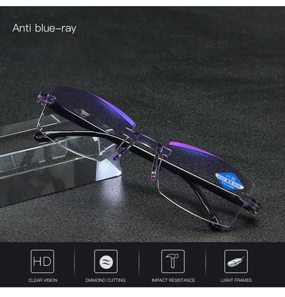 Progressive Reading Glasses with Blue Light Filter for Near & Distance Vision | Anti-Reflective Multifocal Eyewear | Lightweight TR90 Frame