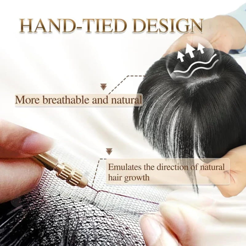 Clip-In Bangs Hairpiece with Side Swept Layers – Instant Fringe Look for Any Occasion | Natural Texture Heat Stylable