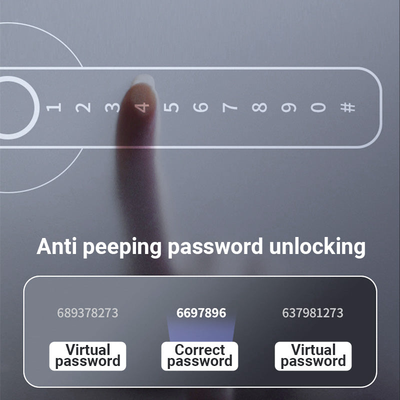 Biometric Door Handle Lock with Fingerprint Scanner, App Control & Keypad Entry for Home Security