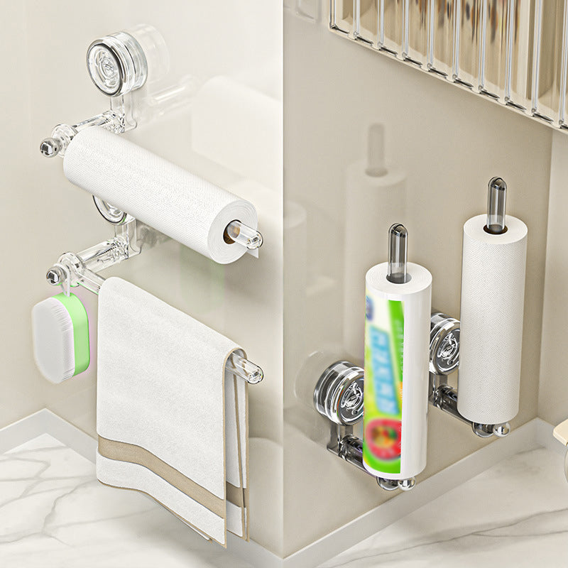 Versatile Kitchen Towel Holder with 180° Rotating Design | Drill-Free Suction Cup for Easy Access