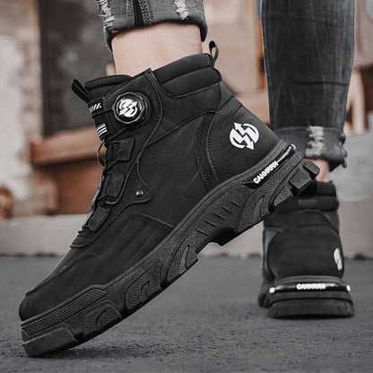 Dial-Adjust Work Shoes with 2-Second Twist Fit System for Workshop & Garage Use