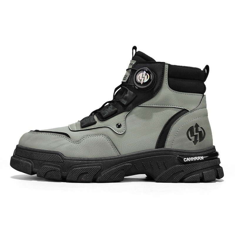 Dial-Adjust Work Shoes with 2-Second Twist Fit System for Workshop & Garage Use